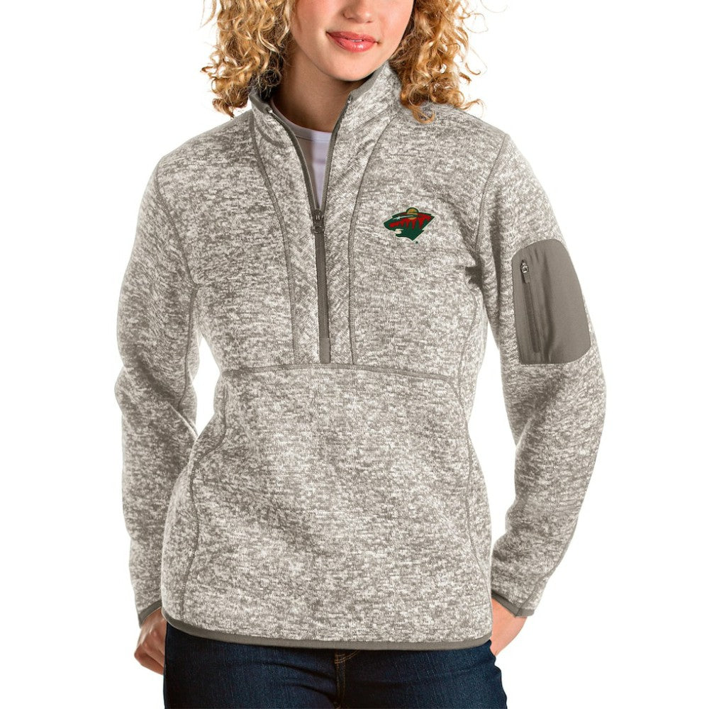 Minnesota Wild Antigua Women's Fortune Half-Zip Sweatshirt -  NHL Sweatshirts