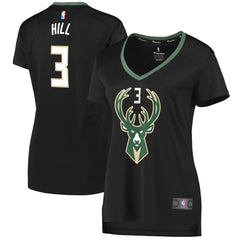 Black George Hill Milwaukee Bucks Women's Fast Break Replica Player Jersey | NBA