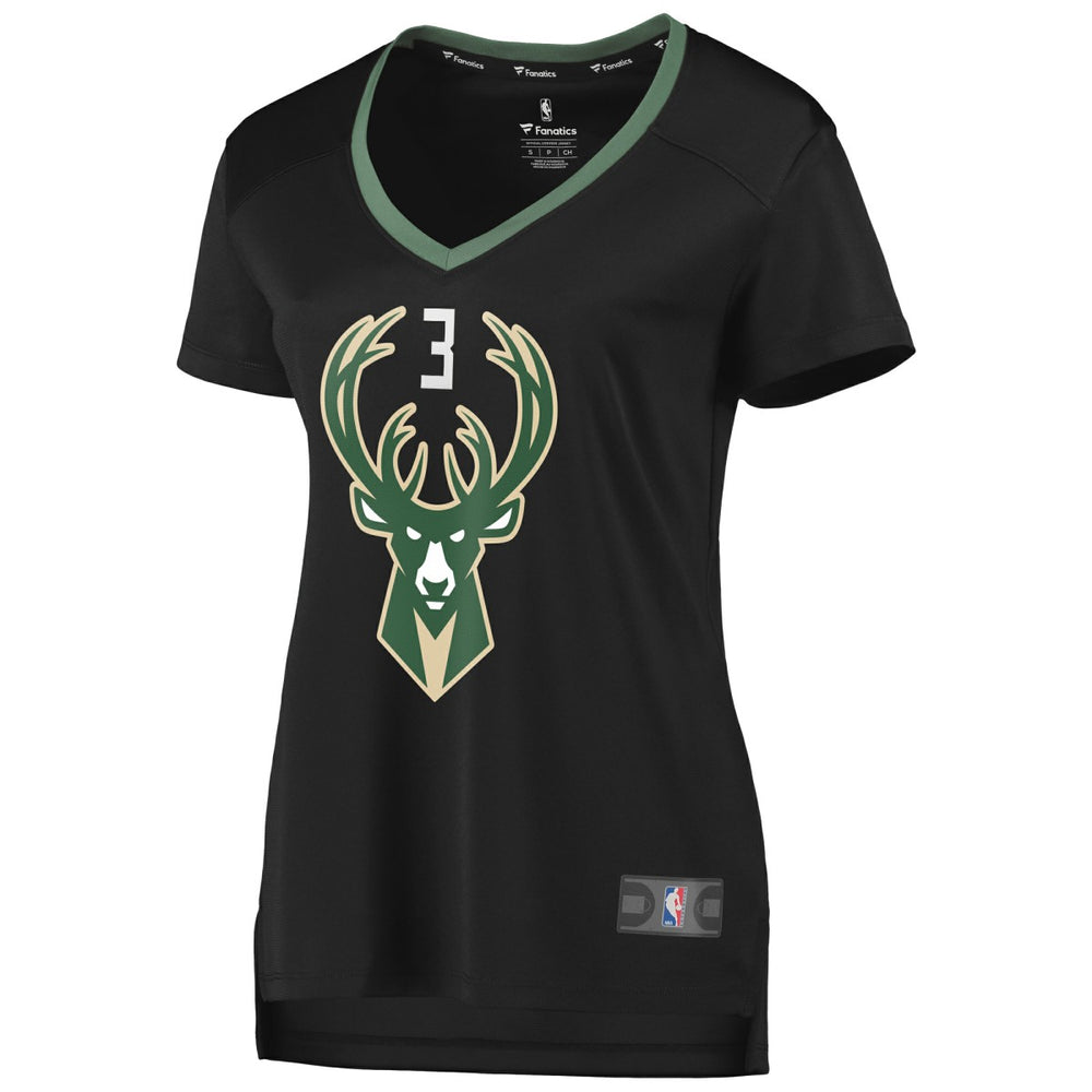Black George Hill Milwaukee Bucks Women's Fast Break Replica Player Jersey | NBA