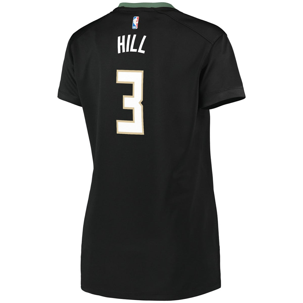 Black George Hill Milwaukee Bucks Women's Fast Break Replica Player Jersey | NBA