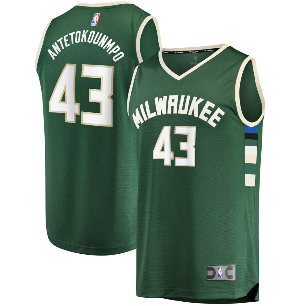 Hunter Green Thanasis Antetokounmpo Milwaukee Bucks Fast Break Replica Player Jersey | NBA