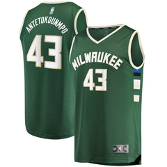 Hunter Green Thanasis Antetokounmpo Milwaukee Bucks Fast Break Replica Player Jersey | NBA