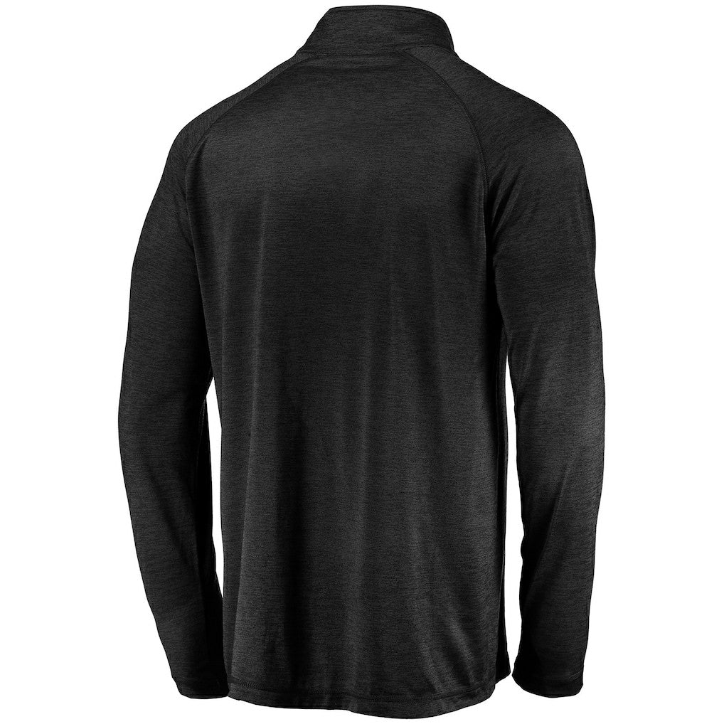 Las Vegas Raiders Striated Primary Logo Raglan Quarter-Zip Pullover Jacket | NFL Hot