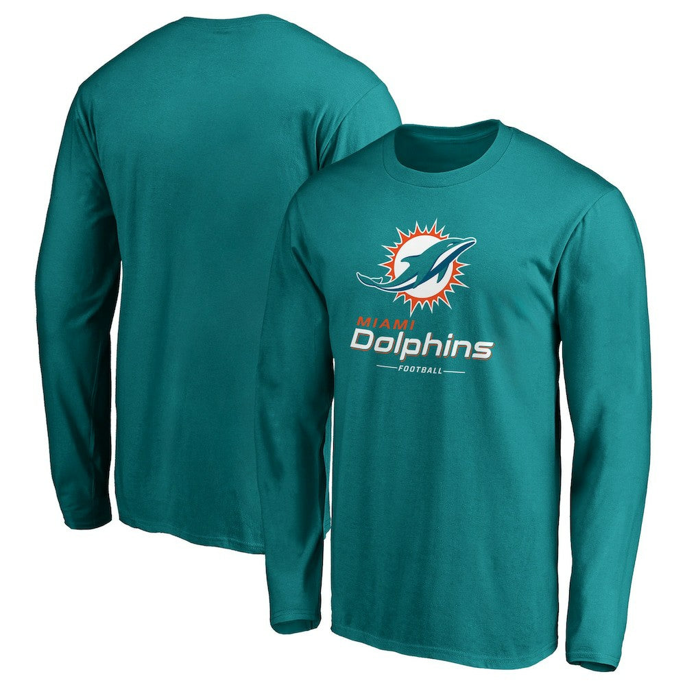 Miami Dolphins Team Lockup Long Sleeve T-Shirt | NFL Online