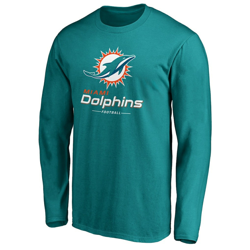 Miami Dolphins Team Lockup Long Sleeve T-Shirt | NFL Online