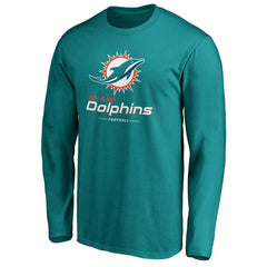 Miami Dolphins Team Lockup Long Sleeve T-Shirt | NFL Online