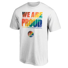 White Golden State Warriors We Are Proud T-Shirt sale | NBA