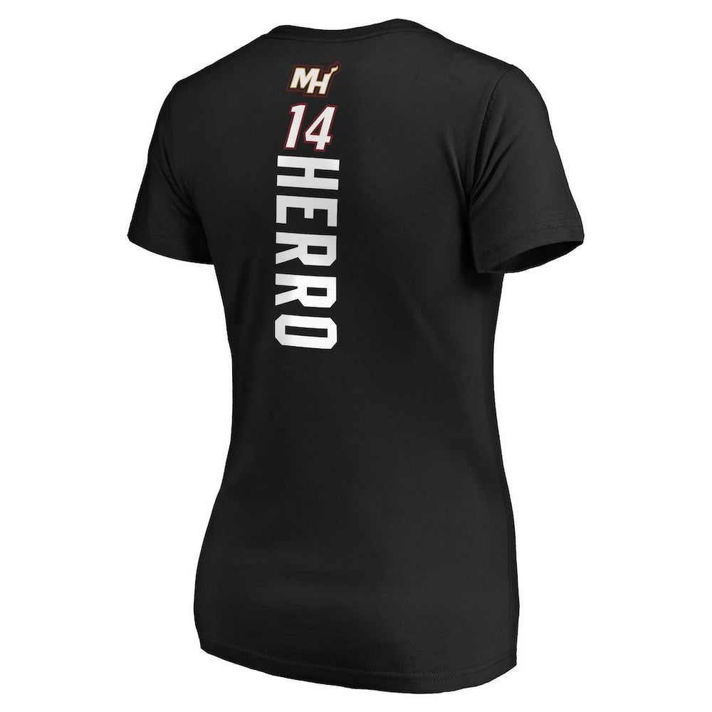Black Tyler Herro Miami Heat Women's Team Playmaker Name & Number T-Shirt | NBA