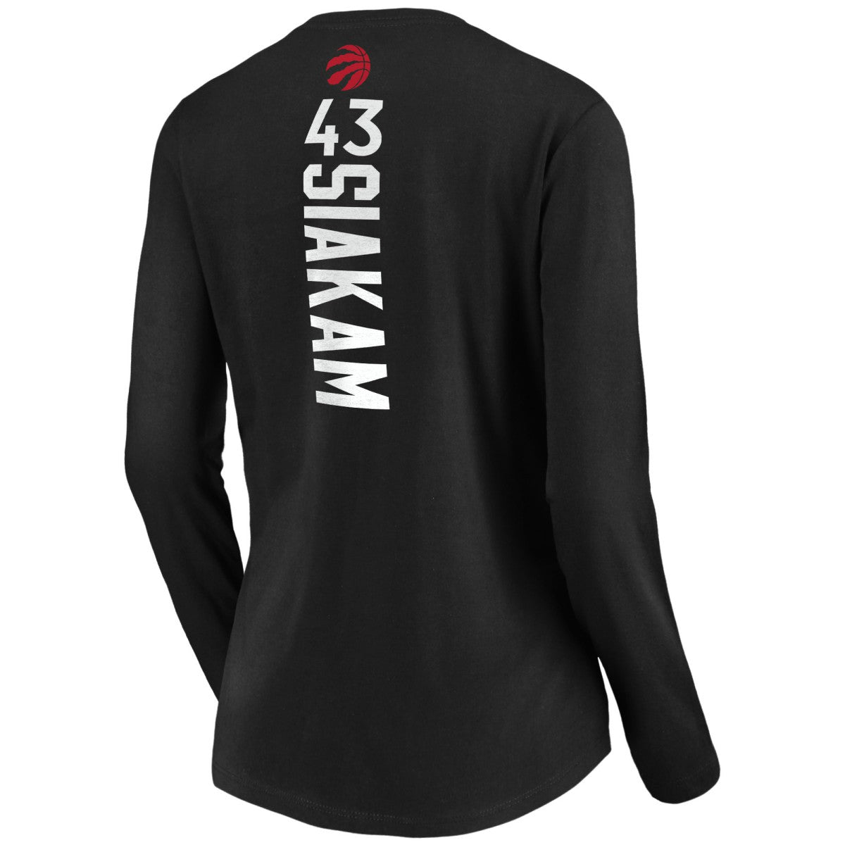 Black Pascal Siakam Toronto Raptors Women's Playmaker Name & Number Long Sleeve T-Shirt | NBA