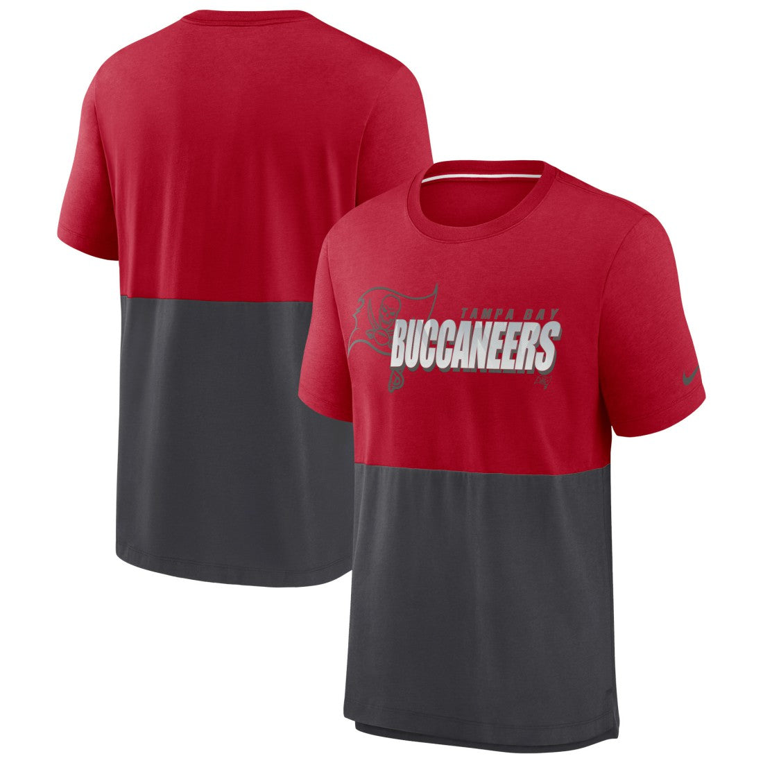 Tampa Bay Buccaneers Fan Gear Colorblock Tri-Blend T-Shirt | NFL New