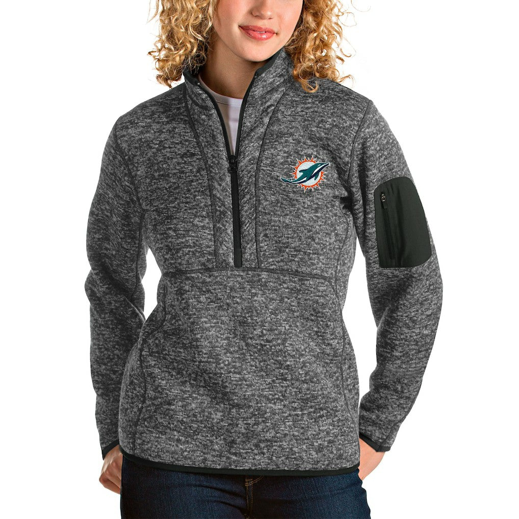 Miami Dolphins Antigua Women's Fortune Half-Zip Pullover Jacket | NFL Sale