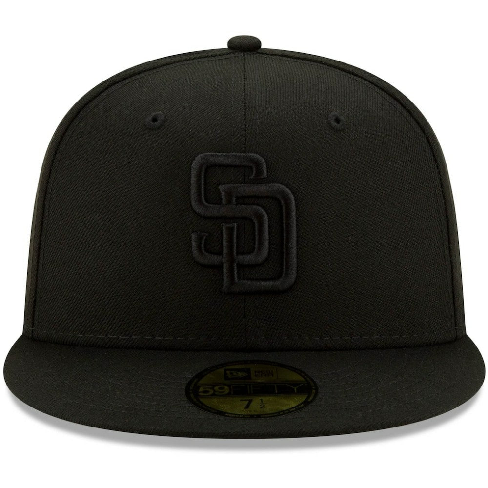 San Diego Padres New Era Black on Black 59FIFTY Fitted Hat - MLB Hats