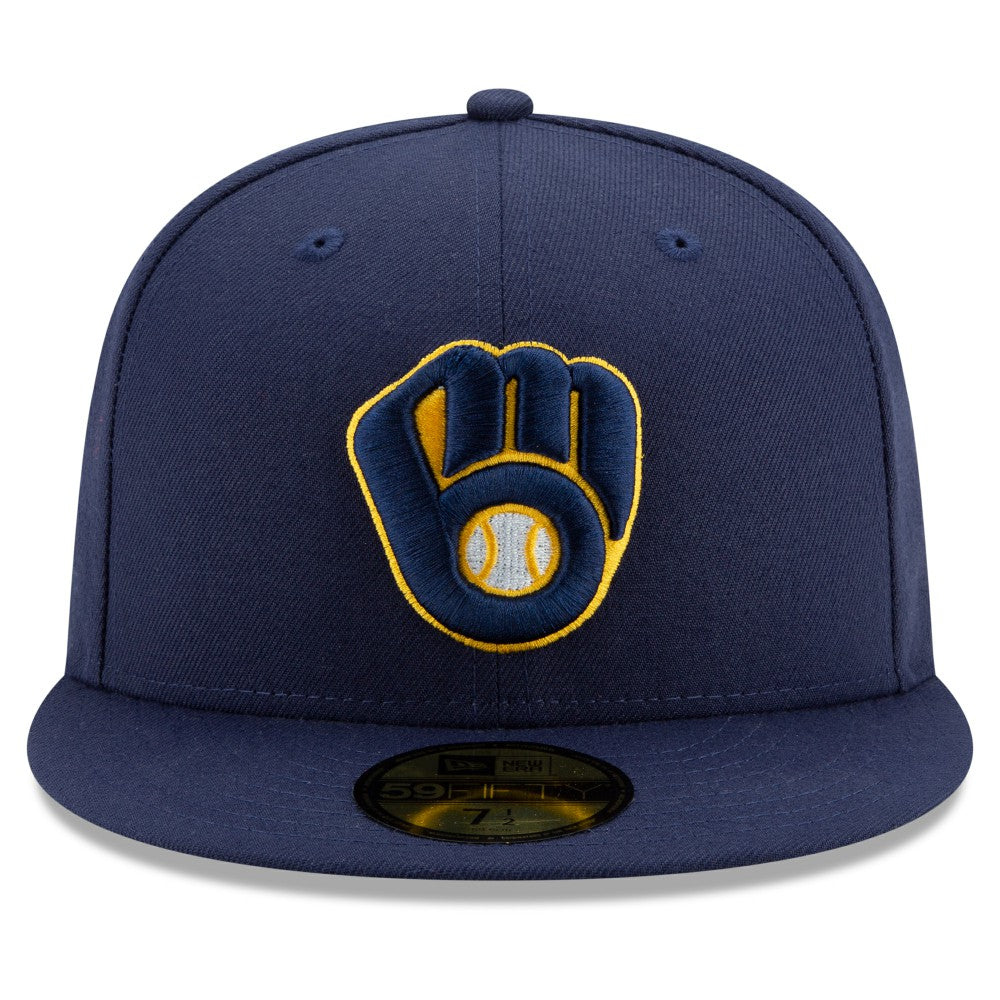 Milwaukee Brewers New Era Home Authentic Collection On-Field 59FIFTY Fitted Hat - MLB Hats