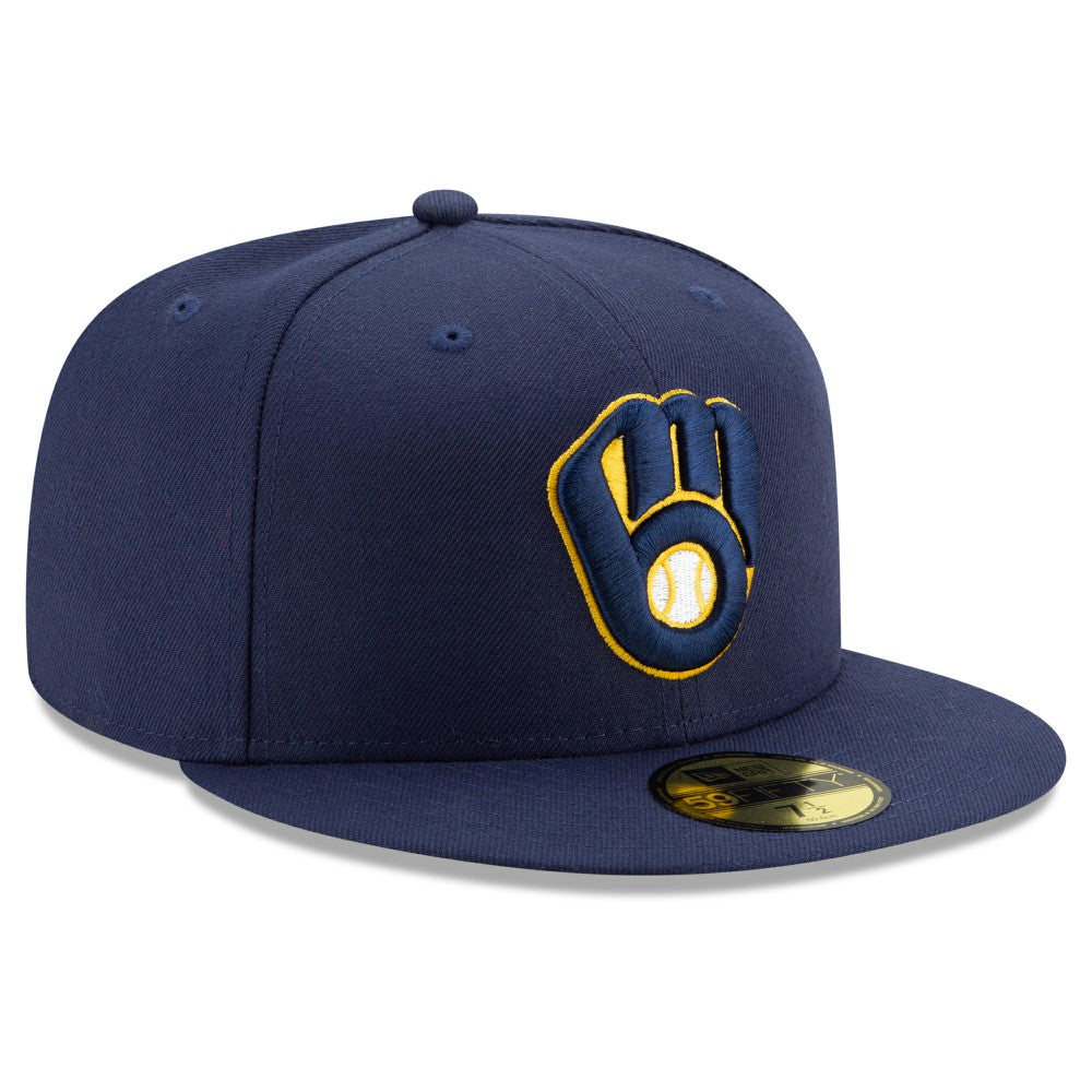 Milwaukee Brewers New Era Home Authentic Collection On-Field 59FIFTY Fitted Hat - MLB Hats