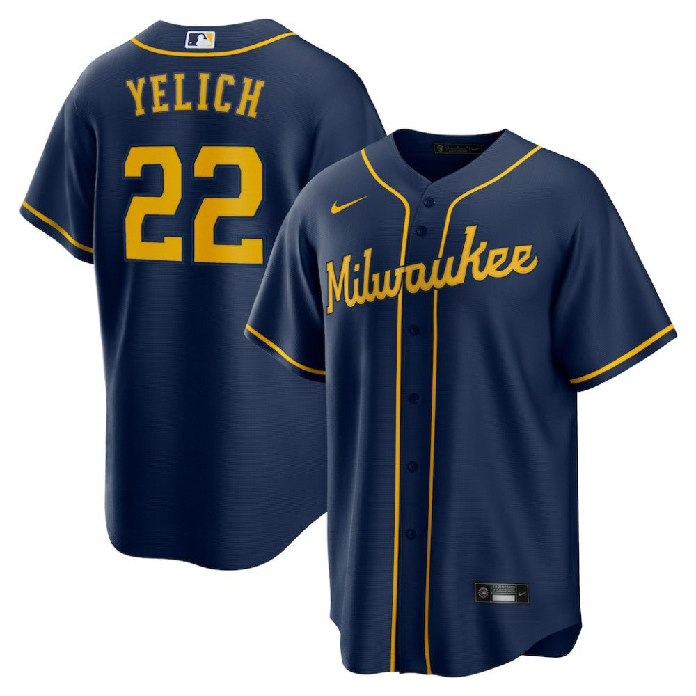 Christian Yelich Milwaukee Brewers Nike Alternate 2 Replica Jersey - MLB Jerseys