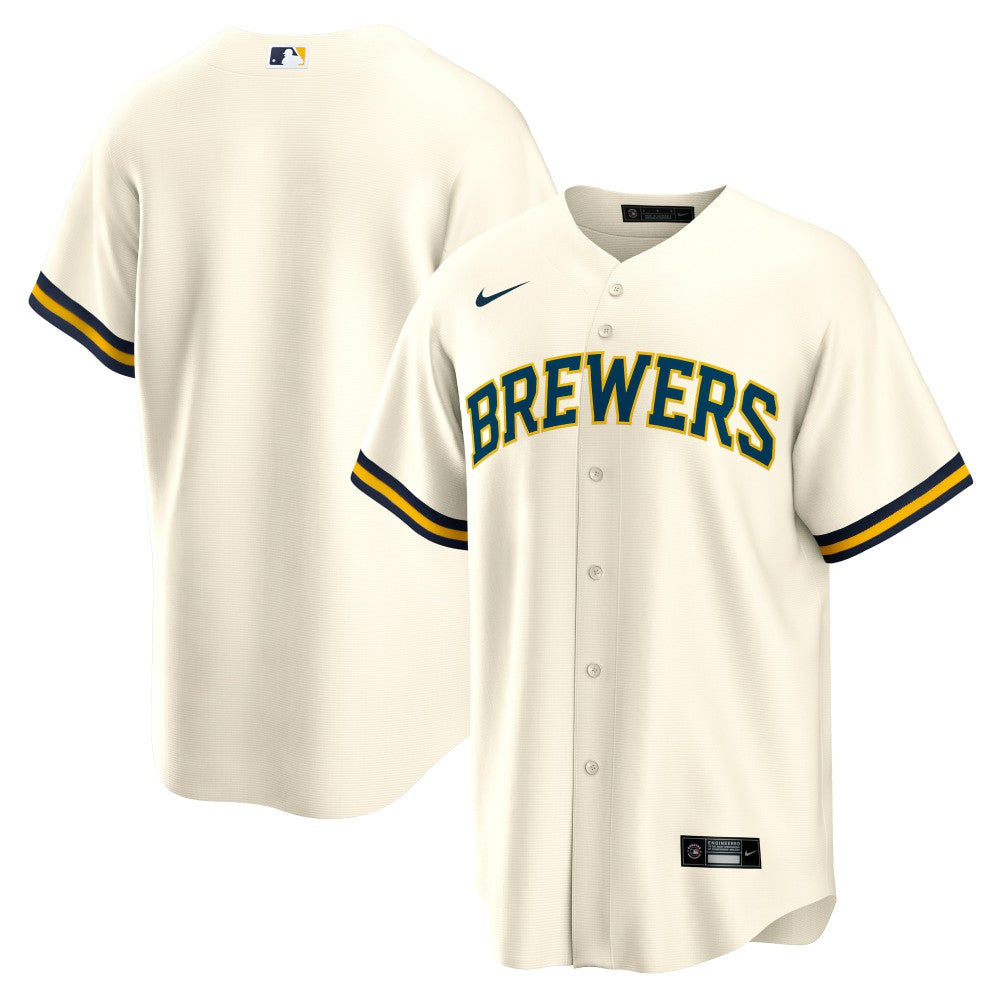 Milwaukee Brewers Nike Home Replica Team Jersey - MLB Jerseys