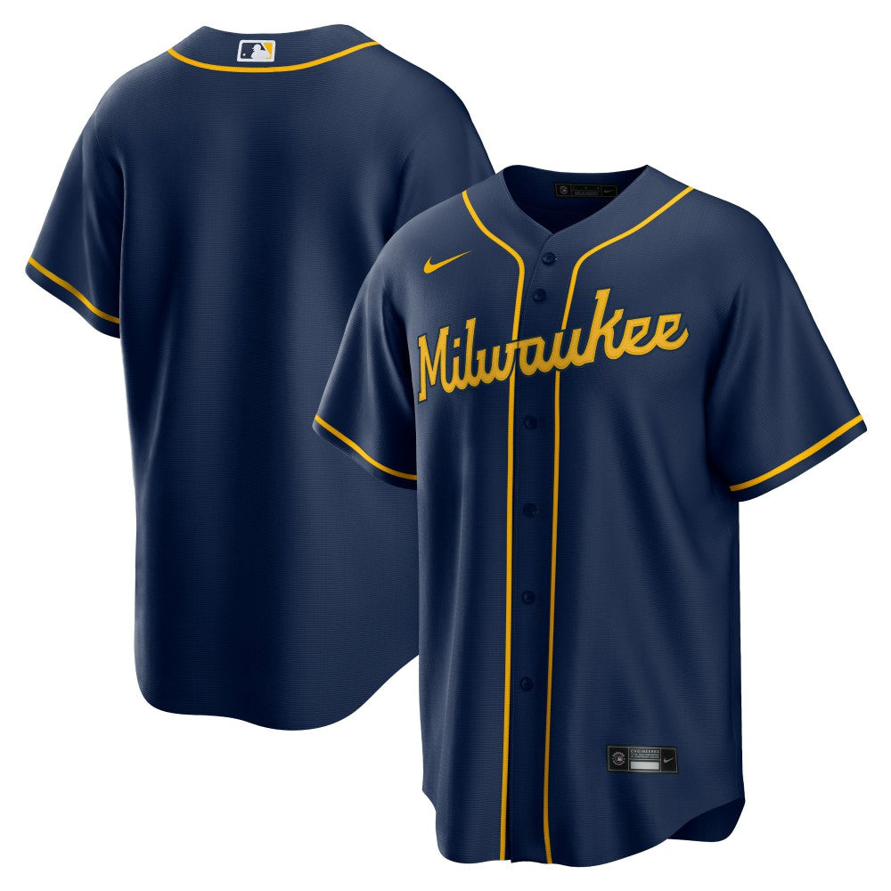 Milwaukee Brewers Nike Alternate Replica Team Jersey - MLB Jerseys