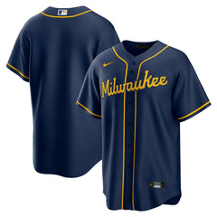 Milwaukee Brewers Nike Alternate Replica Team Jersey - MLB Jerseys
