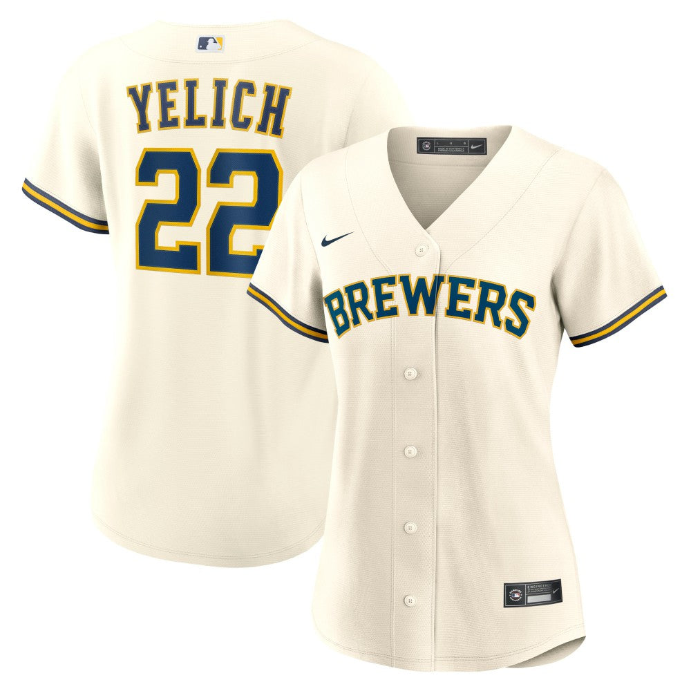 Christian Yelich Milwaukee Brewers Nike Women's Home Replica Player Jersey - MLB Jerseys