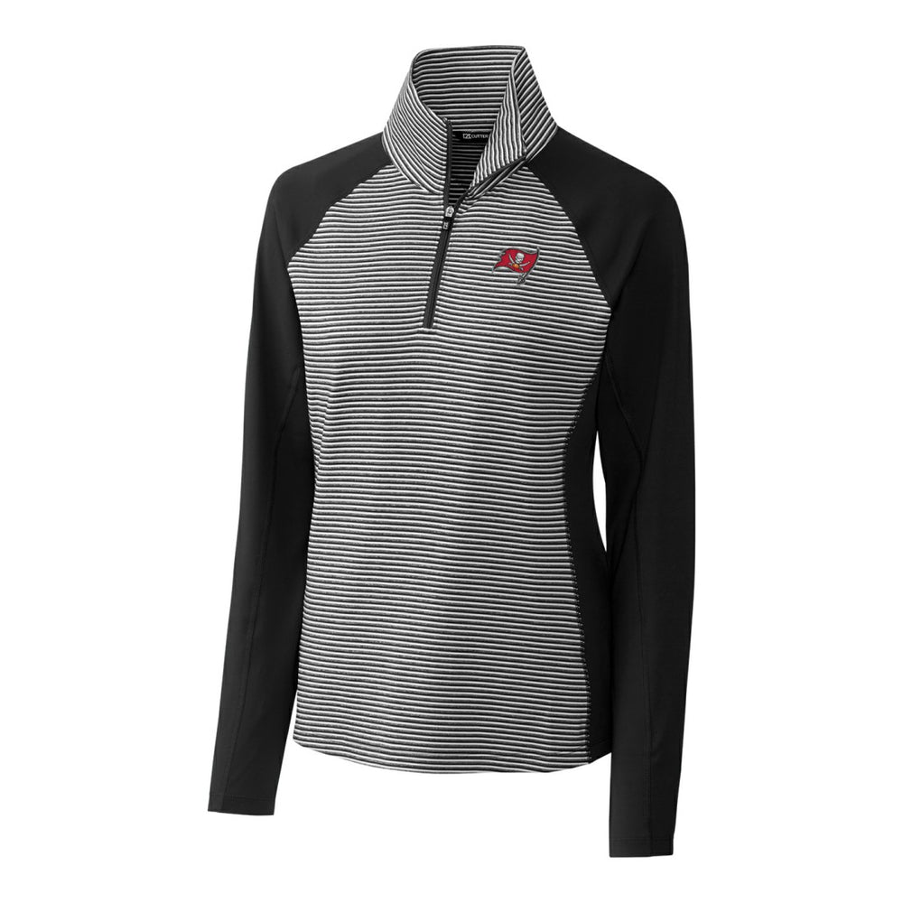 Tampa Bay Buccaneers Cutter & Buck Women's Forge Tonal Stripe Half-Zip Pullover Jacket | NFL Online