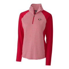 San Francisco 49ers Cutter & Buck Women's Forge Tonal Stripe Half-Zip Pullover Jacket | NFL Hot