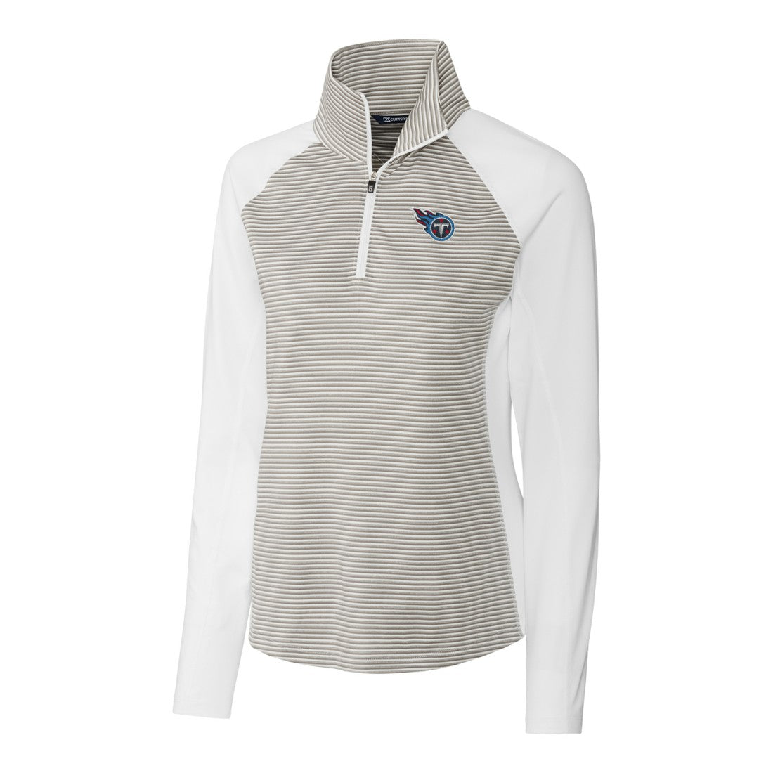 Tennessee Titans Cutter & Buck Women's Forge Tonal Stripe Half-Zip Pullover Jacket | NFL Outlet
