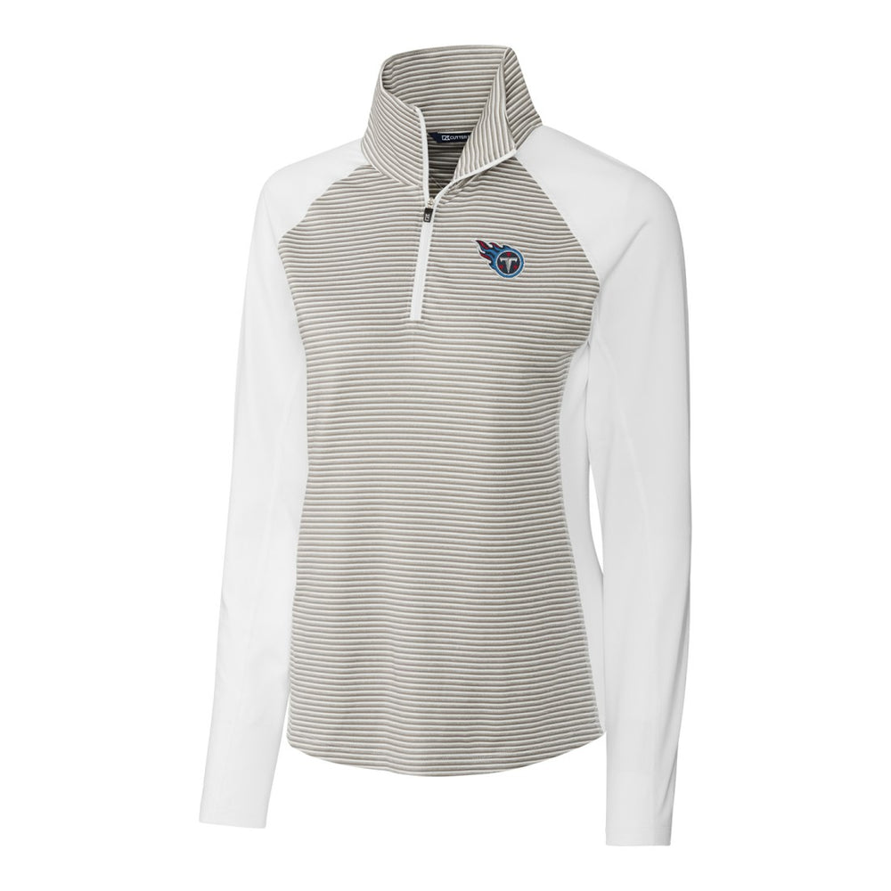 Tennessee Titans Cutter & Buck Women's Forge Tonal Stripe Half-Zip Pullover Jacket | NFL Outlet