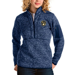 Milwaukee Brewers Antigua Women's Fortune Half-Zip Pullover Jacket - MLB Jackets
