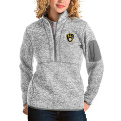Milwaukee Brewers Antigua Women's Fortune Half-Zip Pullover Jacket - MLB Jackets