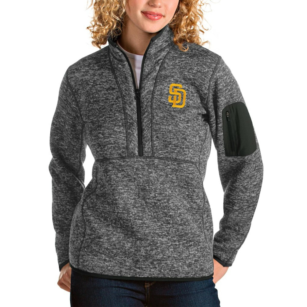 San Diego Padres Antigua Women's Fortune Half-Zip Pullover Jacket - MLB Jackets