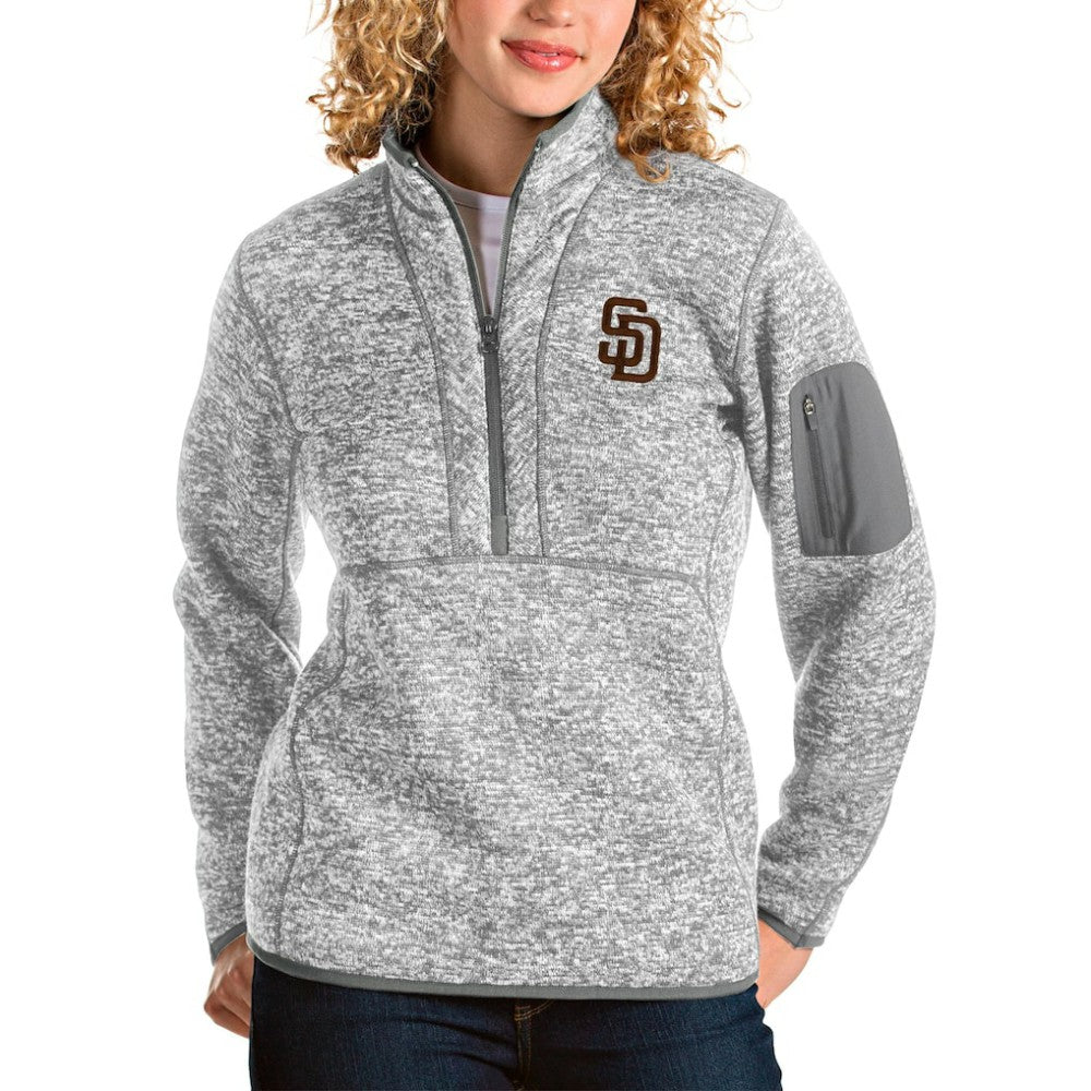 San Diego Padres Antigua Women's Fortune Half-Zip Pullover Jacket - MLB Jackets