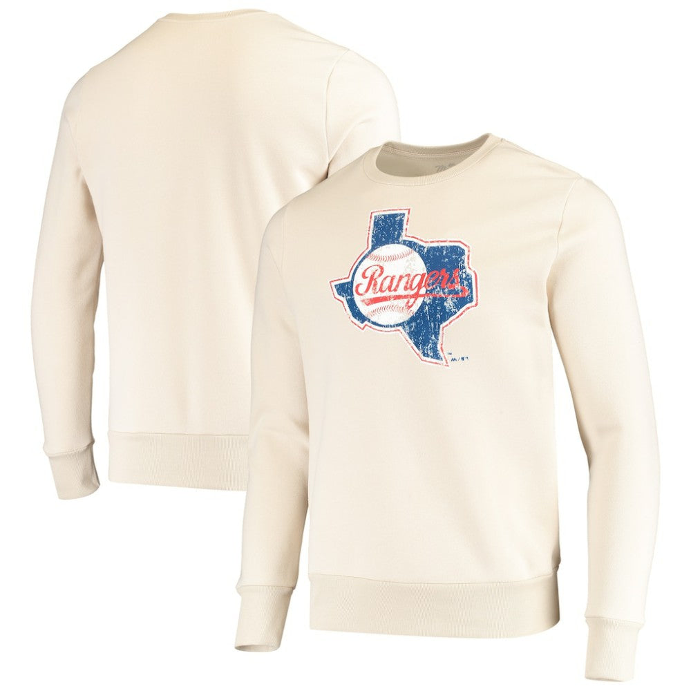 Texas Rangers Majestic Threads Fleece Pullover Sweatshirt - MLB Pullover