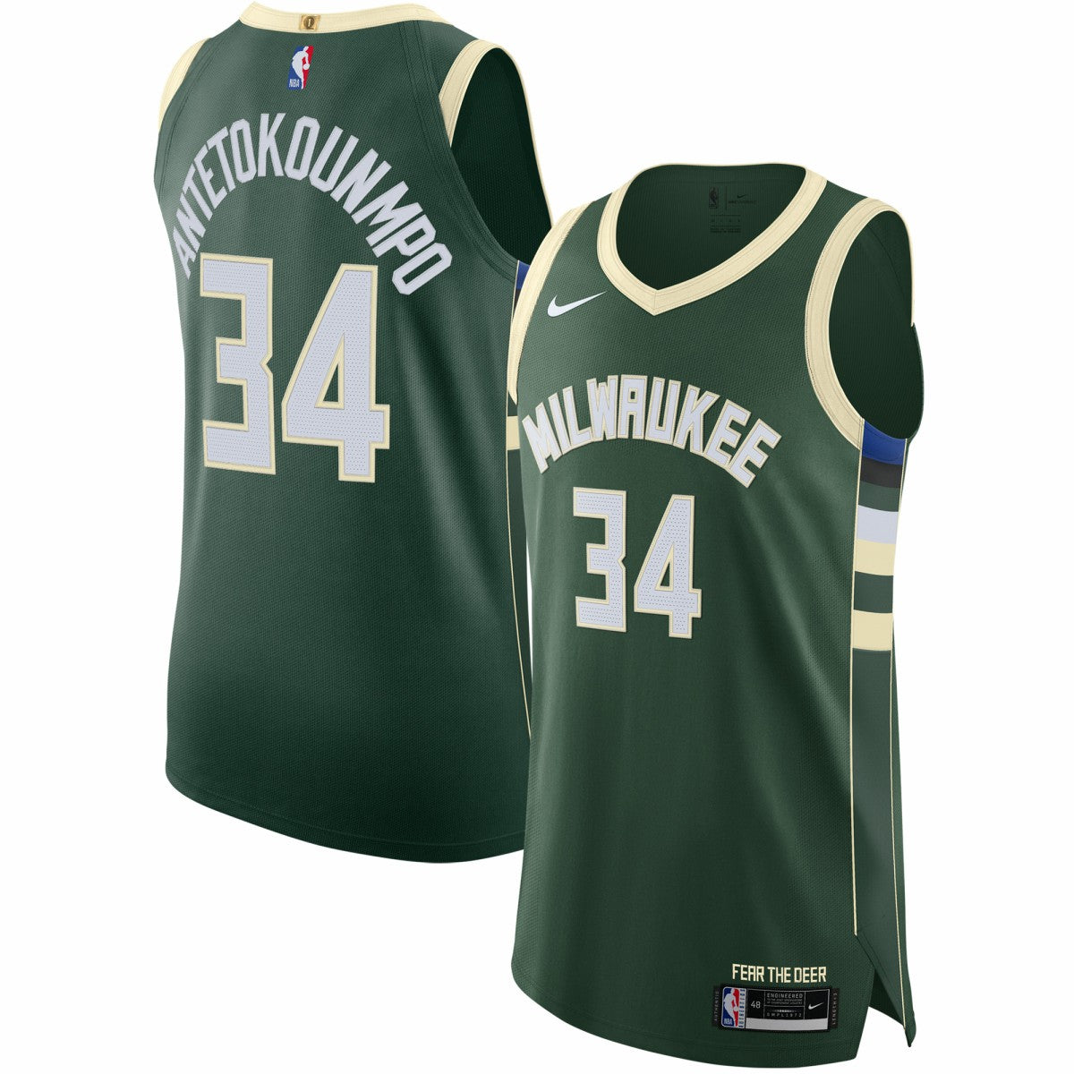 Hunter Green Giannis Antetokounmpo Milwaukee Bucks Authentic Jersey | NBA