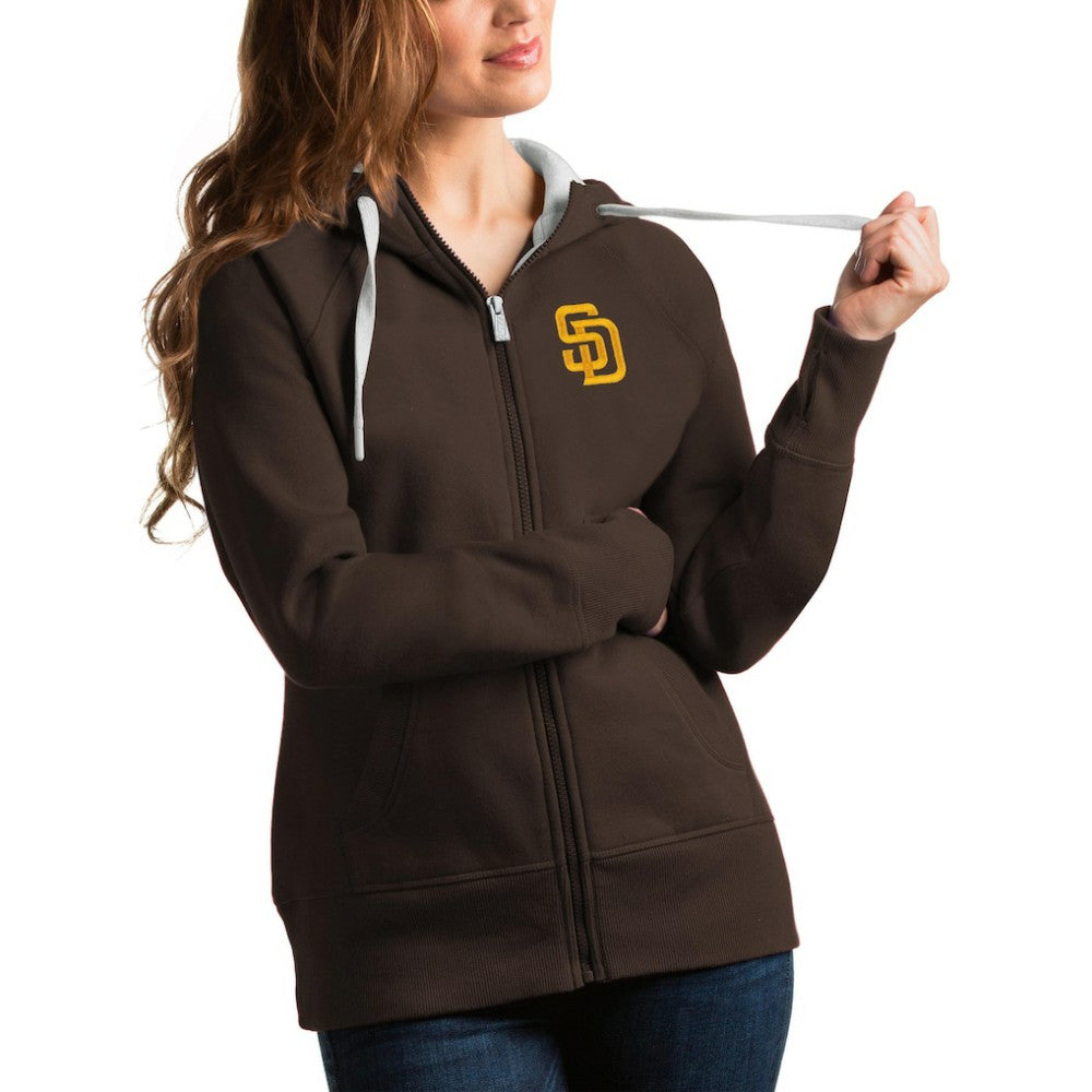 San Diego Padres Antigua Women's Victory Full-Zip Hoodie - MLB Hoodies