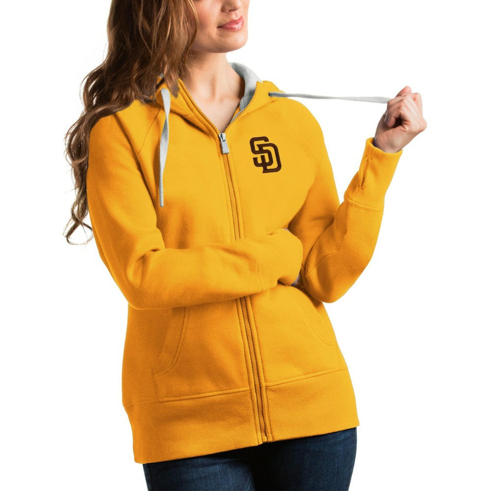 San Diego Padres Antigua Women's Victory Full-Zip Hoodie - MLB Hoodies