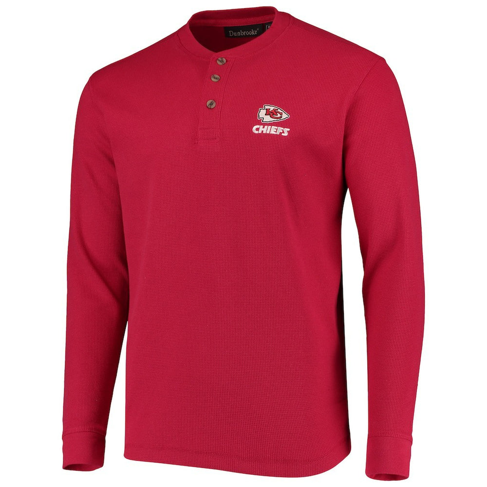 Kansas City Chiefs Dunbrooke Logo Maverick Thermal Henley Long Sleeve T-Shirt | NFL Outlet
