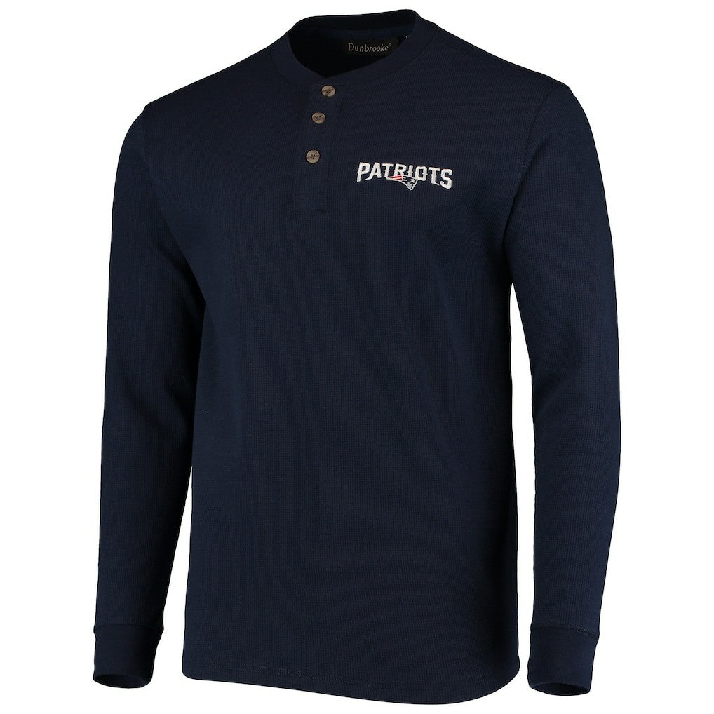 New England Patriots Dunbrooke Logo Maverick Thermal Henley Long Sleeve T-Shirt | NFL On sale