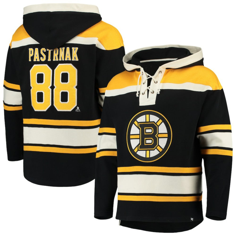 David Pastrnak Boston Bruins '47 Player Lacer Pullover Hoodie -  NHL Hoodies