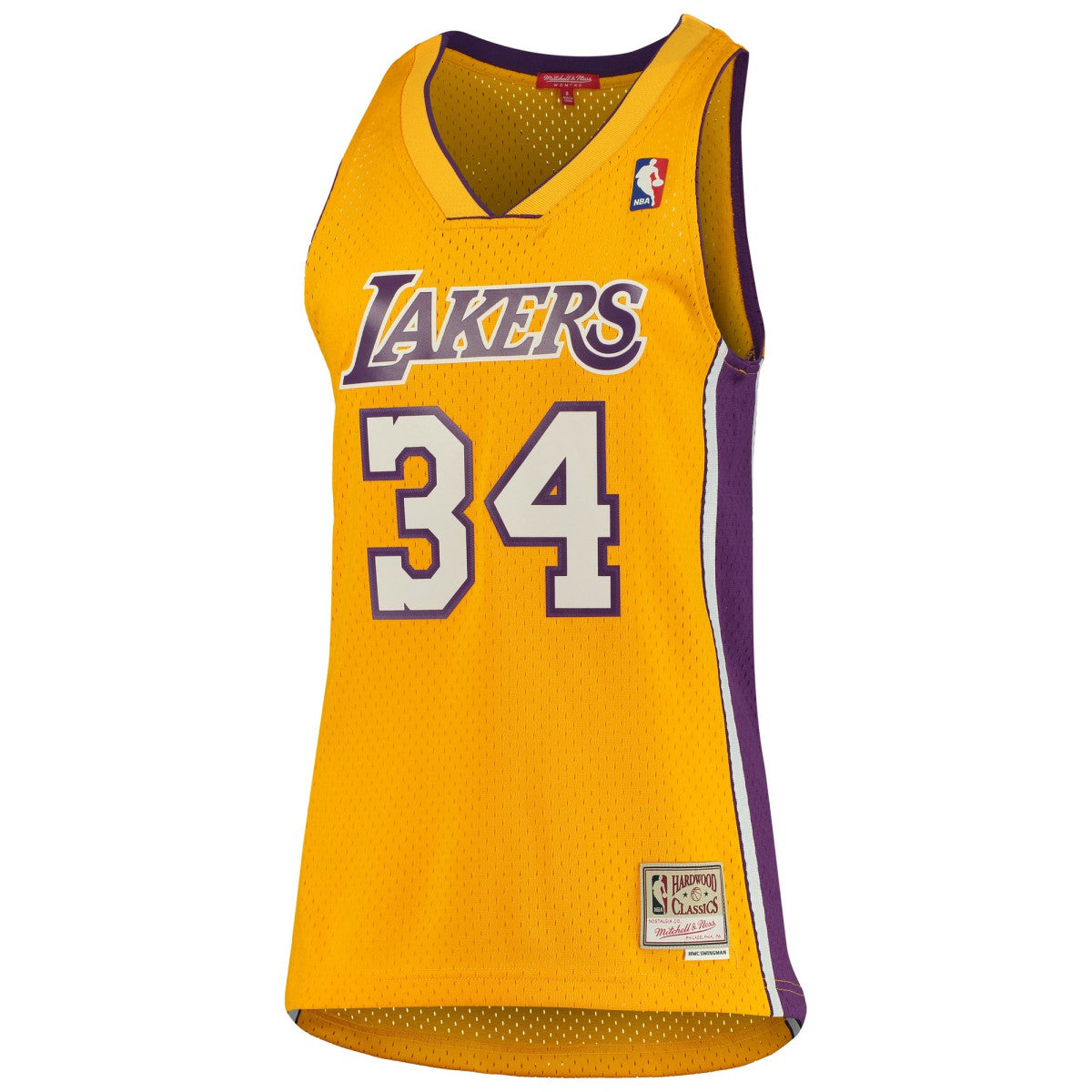 Gold Shaquille O'Neal Los Angeles Lakers Women's 1999/00 Hardwood Classics Swingman Jersey | NBA