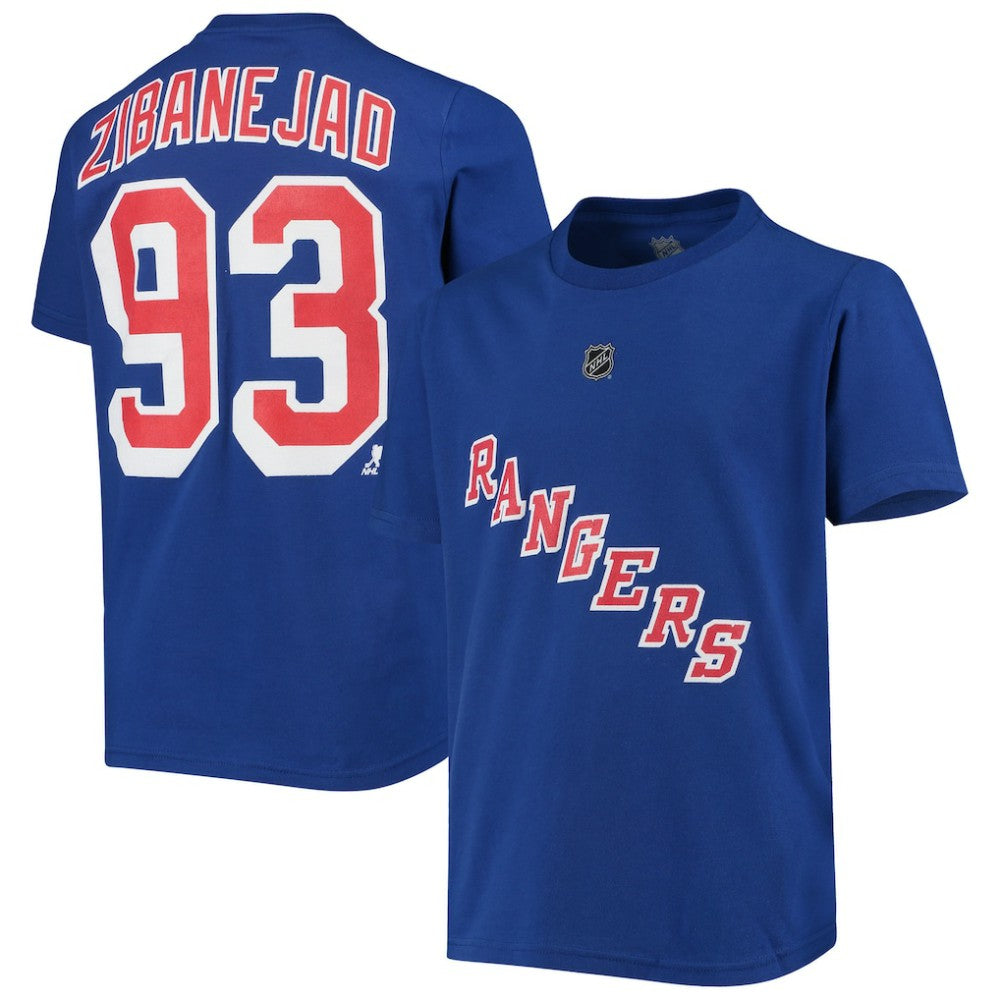 Mika Zibanejad New York Rangers Youth Player Name & Number T-Shirt -  NHL T-shirts