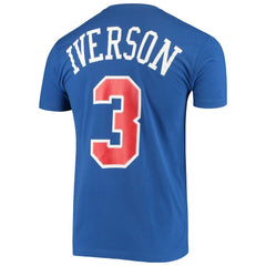 Royal Allen Iverson Philadelphia 76ers Hardwood Classics Name & Number Player T-Shirt | NBA
