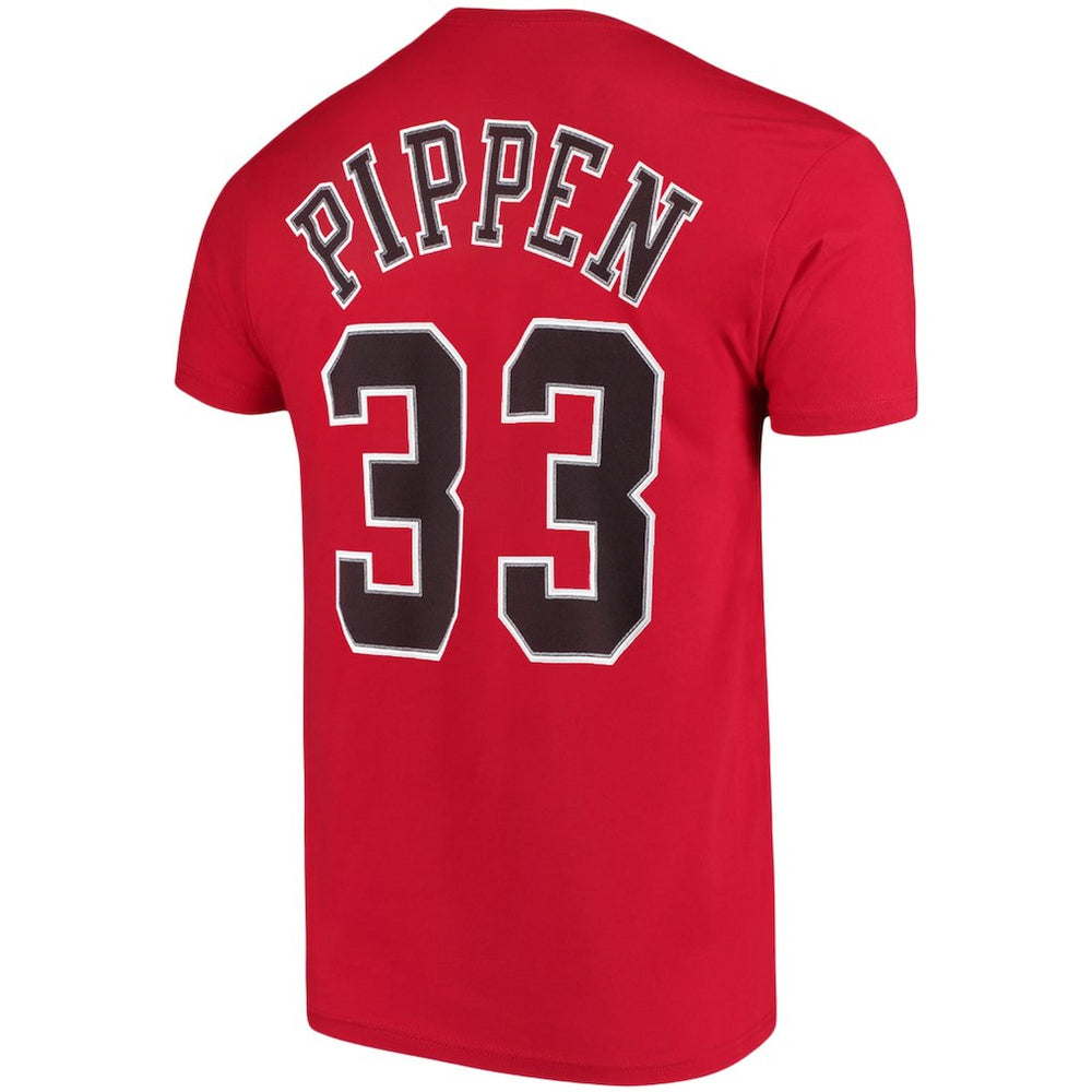 Red Scottie Pippen Chicago Bulls Hardwood Classics Name & Number Player T-Shirt sale | NBA