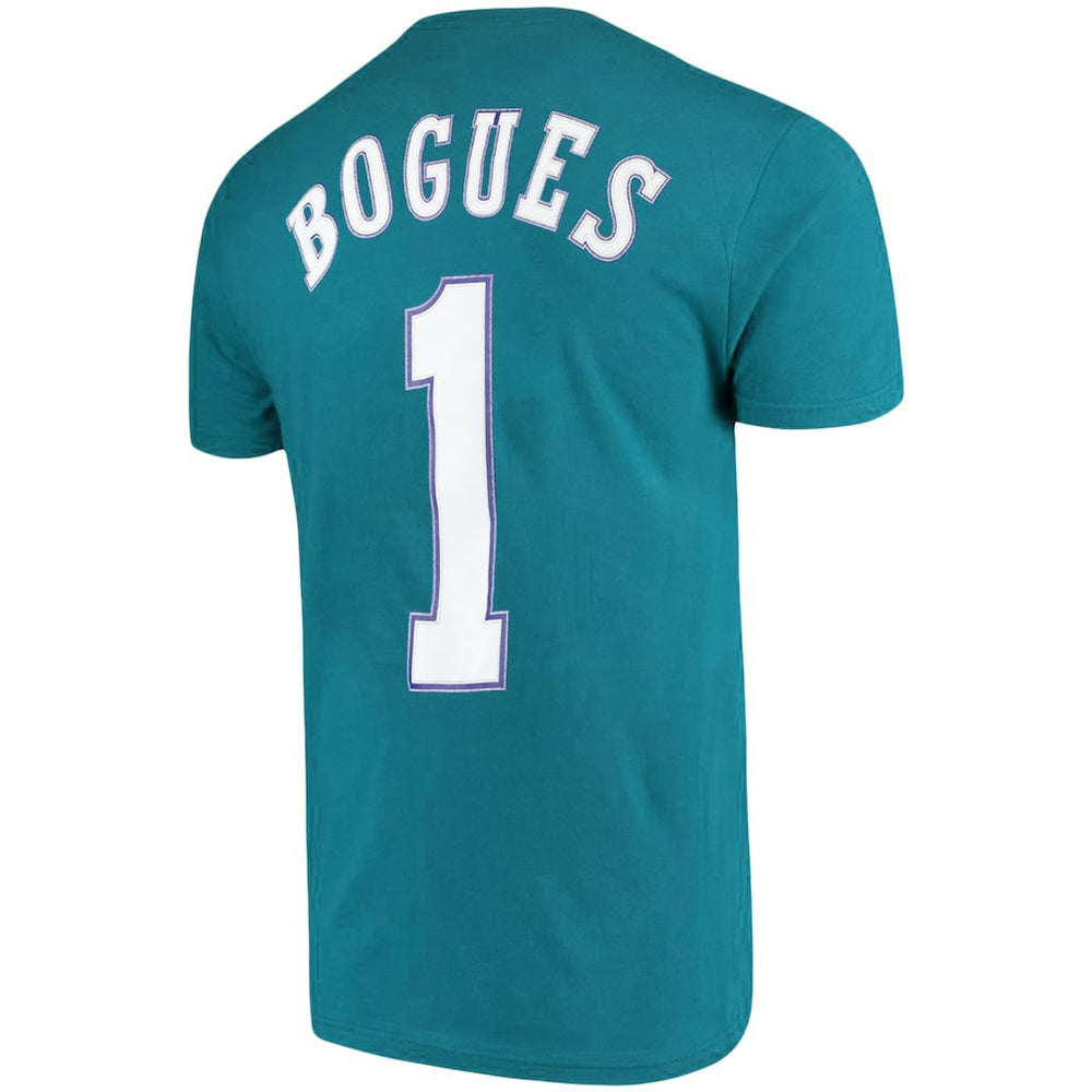 Teal Muggsy Bogues Charlotte Hornets Hardwood Classics Name & Number Player T-Shirt | NBA