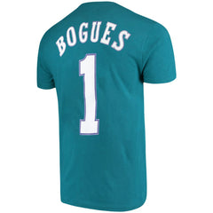 Teal Muggsy Bogues Charlotte Hornets Hardwood Classics Name & Number Player T-Shirt | NBA