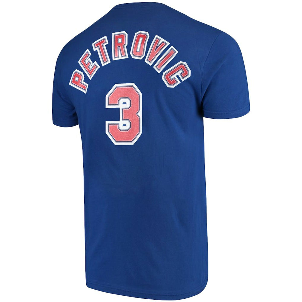 Royal Drazen Petrovic Brooklyn Nets Hardwood Classics Name & Number Player T-Shirt | NBA