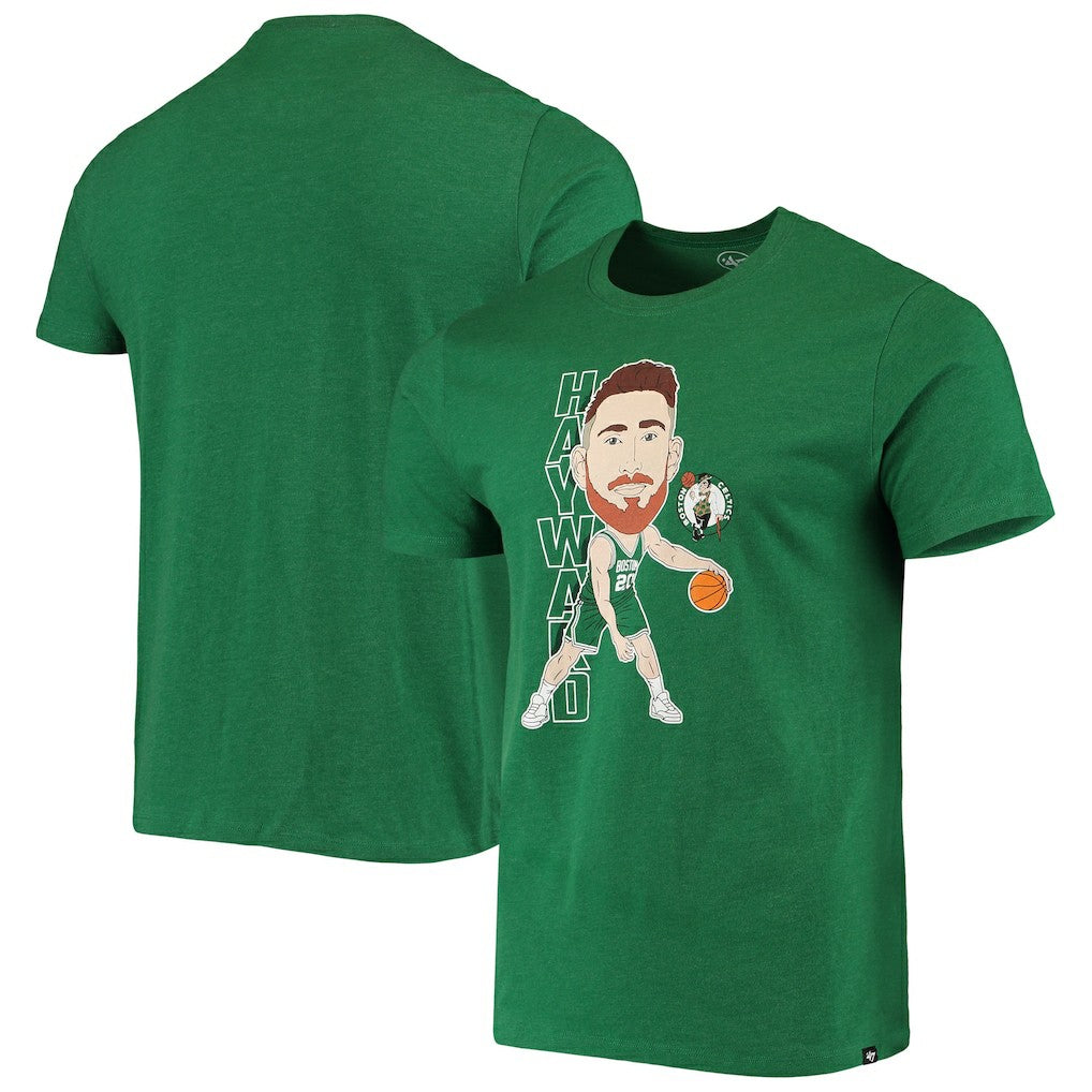 Heathered Kelly Green Gordon Hayward Boston Celtics '47 Bobblehead T-Shirt | NBA