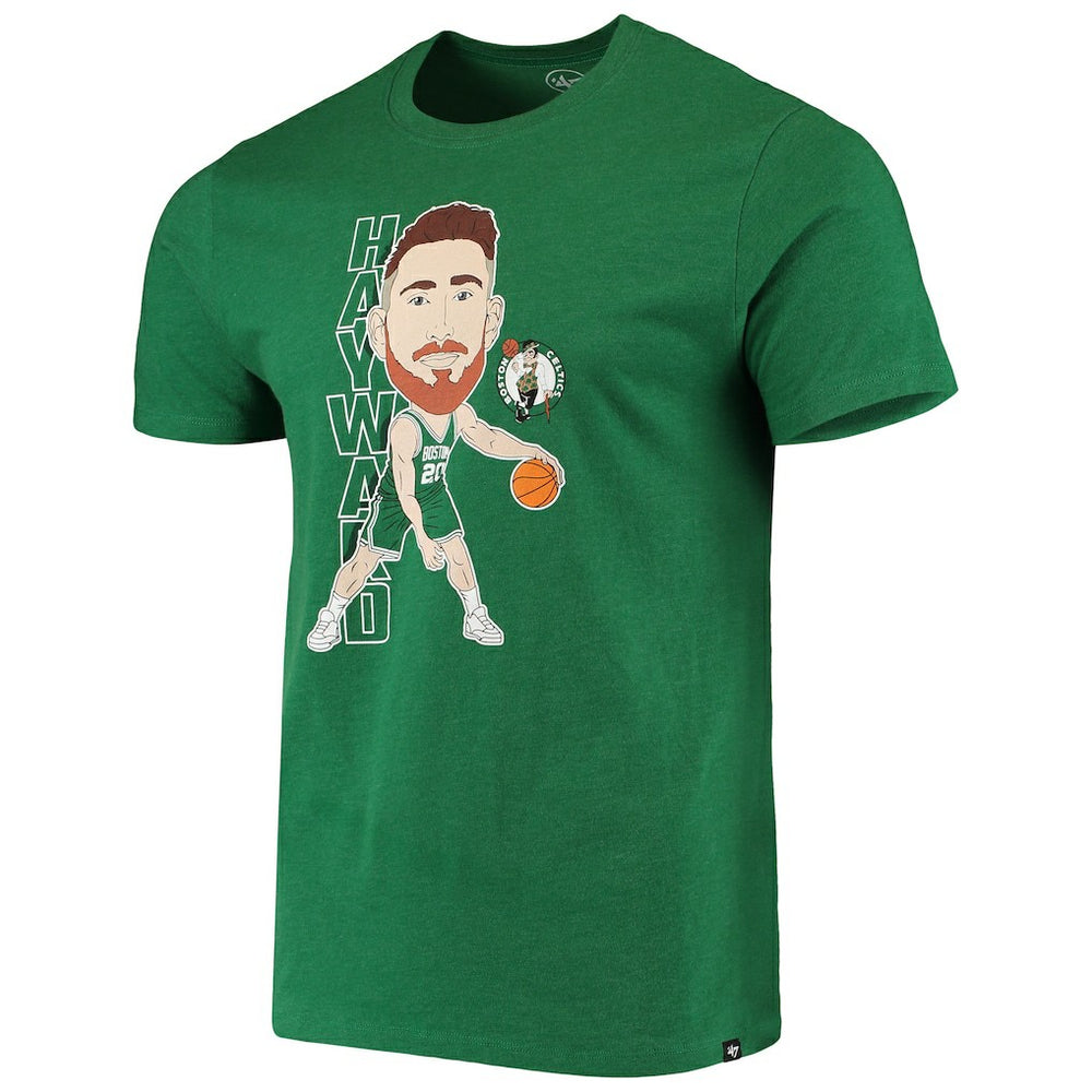 Heathered Kelly Green Gordon Hayward Boston Celtics '47 Bobblehead T-Shirt | NBA