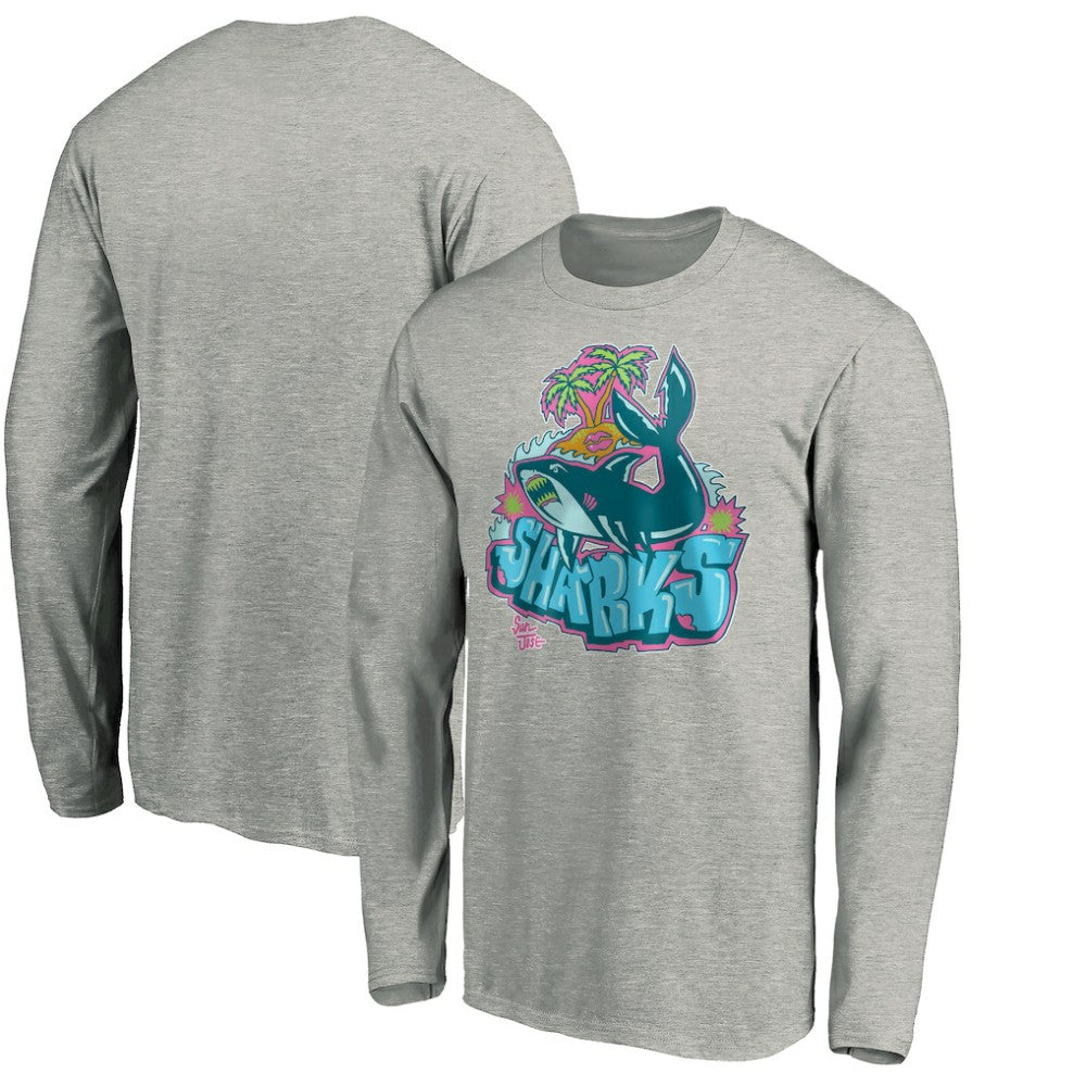 San Jose Sharks Graffiti Shark Long Sleeve T-Shirt -  NHL T-shirts