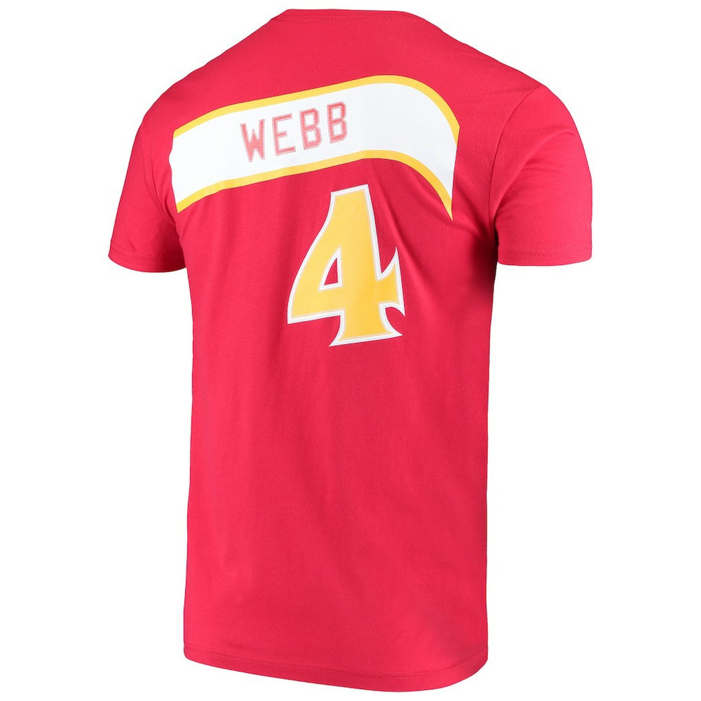 Red Spud Webb Atlanta Hawks Hardwood Classics Name & Number T-Shirt | NBA