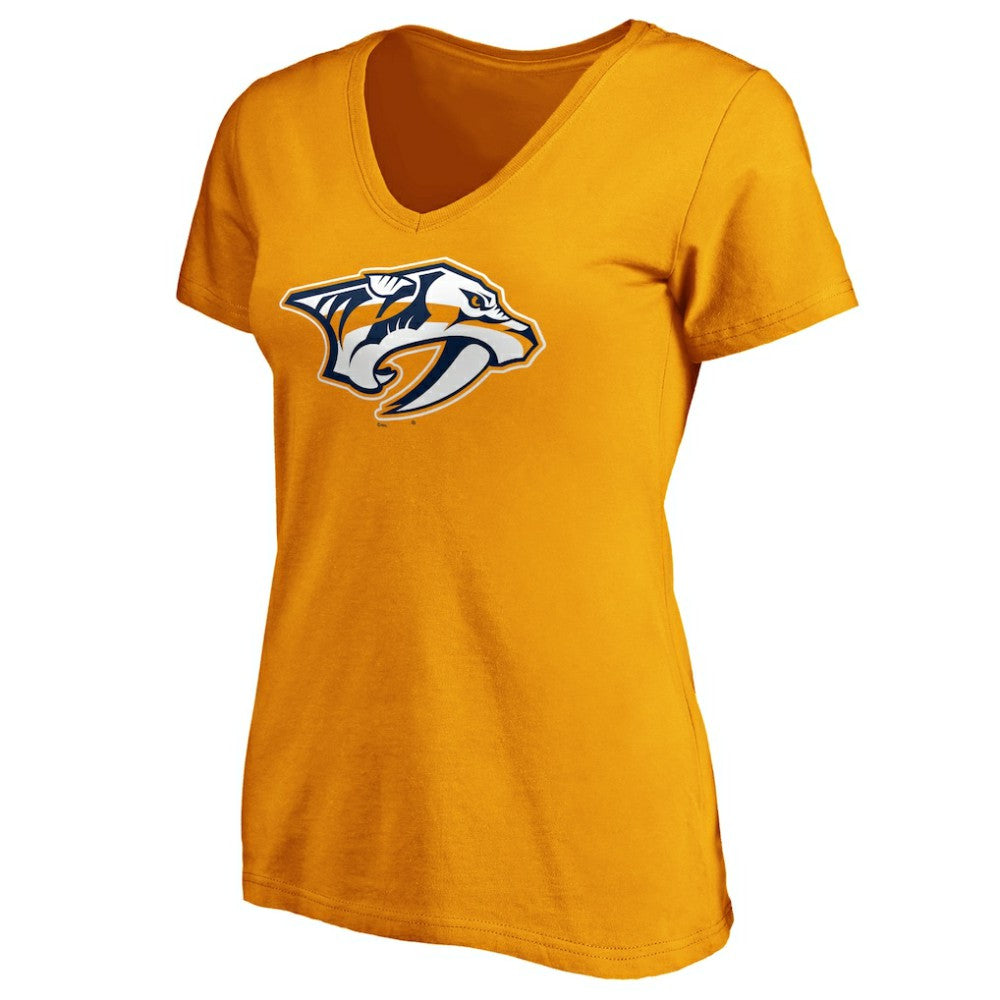 Nashville Predators Fanatics Women's Primary Logo V-Neck T-Shirt -  NHL T-shirts